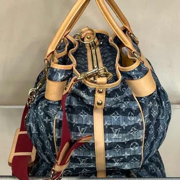 Louis Vuitton Denim Cabas Raye GM Tote Handbag - Picture 6 of 17
